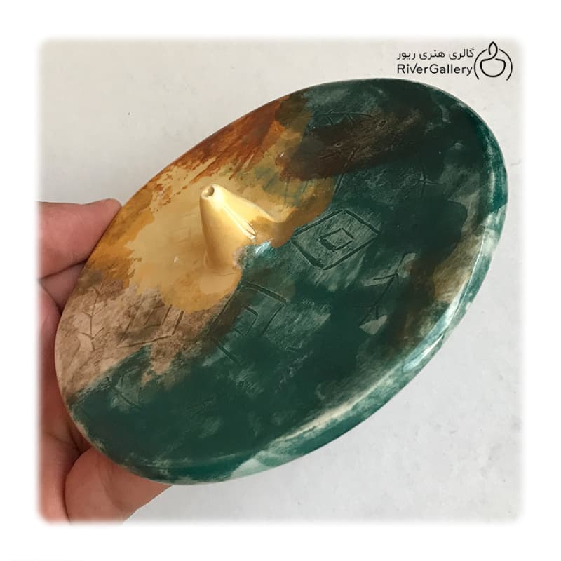 جاعودی دست ساز سرامیکی کوبیسم رنگارنگ — تصویر ۳