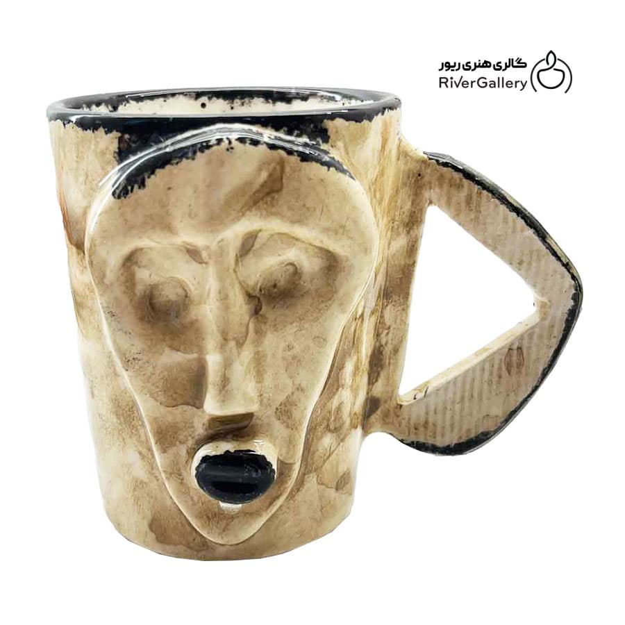 ماگ سرامیکی دست‌ساز کوبیسم غم بزرگ