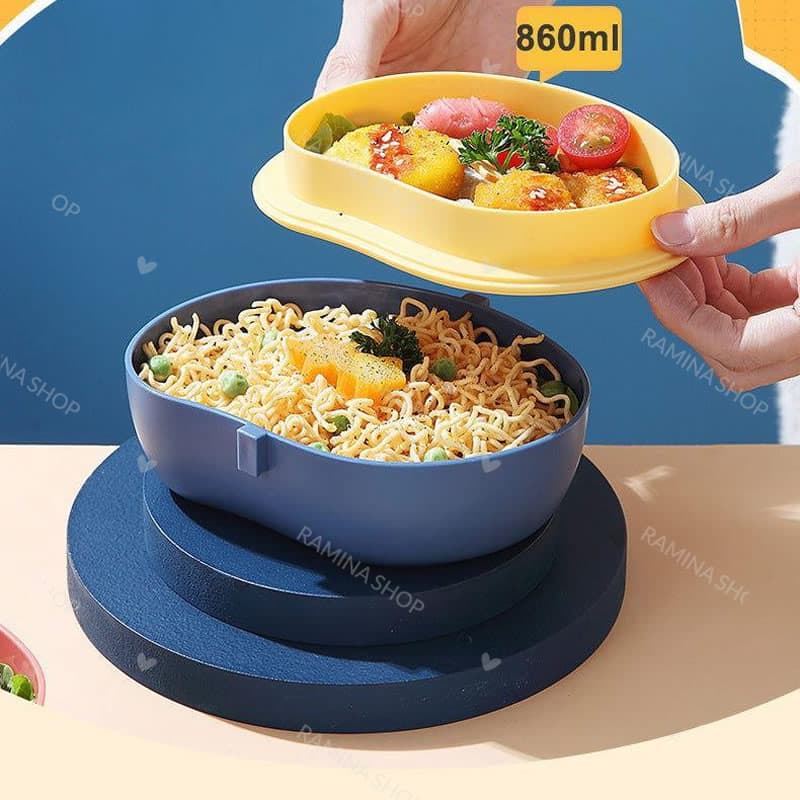 ظرف غذای لانچ باکس کودک 860 میل طرح حیوانات — تصویر ۴