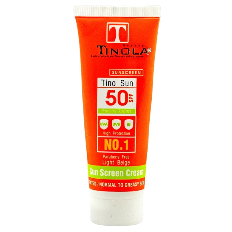 کرم ضدآفتاب رنگی پوست معمولی و چرب تینولا (SPF 50) | داروخانه روشا