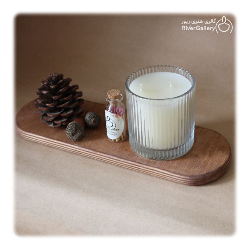 شمع معطر دست ساز رَستا به همراه کبریت — تصویر ۹