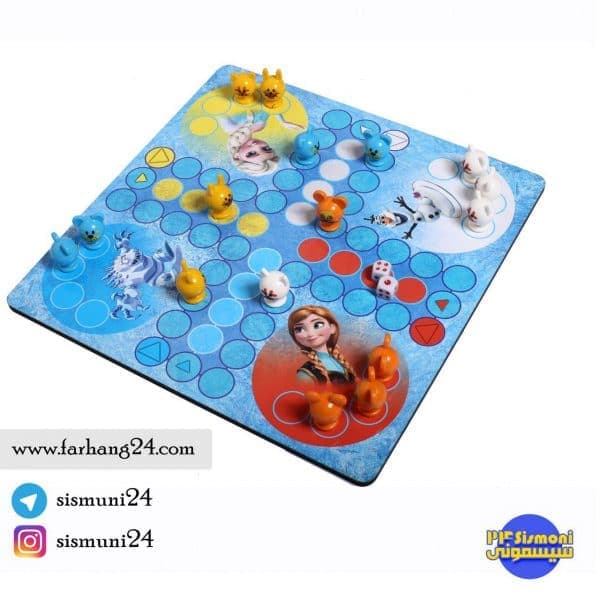 بازی فکری منچ و مار پله چوبی فروزن