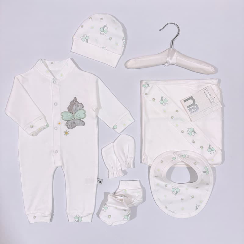 ست لباس بیمارستانی نوزادی 7 تکه طرح اسب و بابونه مادرکر Mothercare