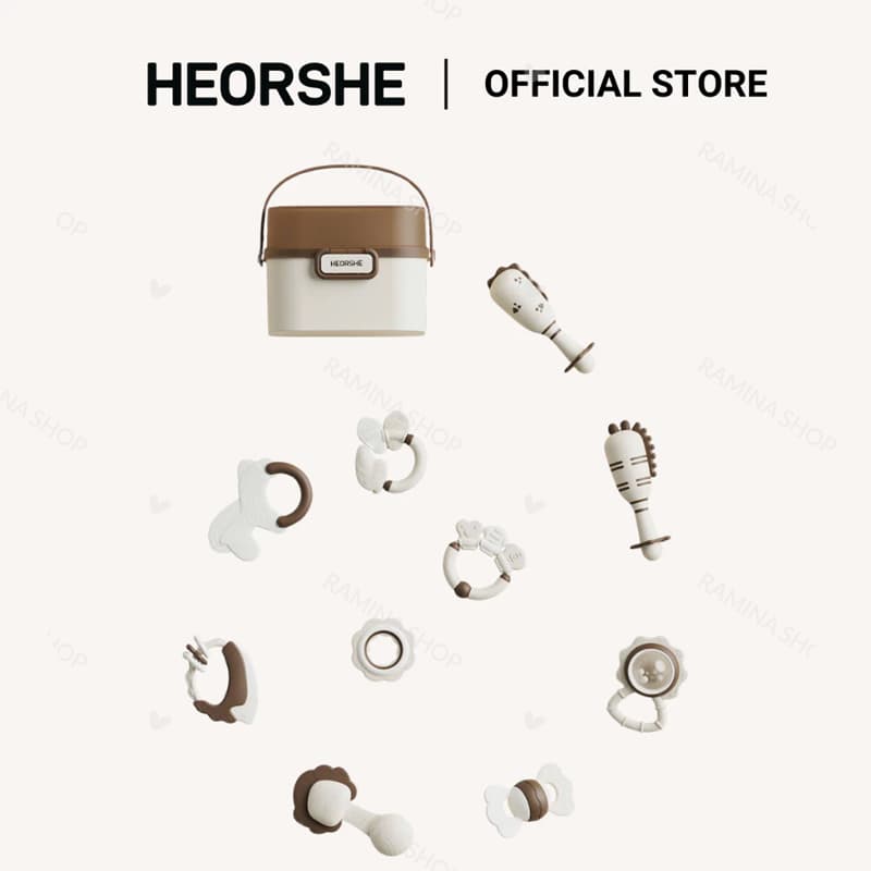 ست جغجغه 10 تکه نوزاد هی اور شی Heorshe
