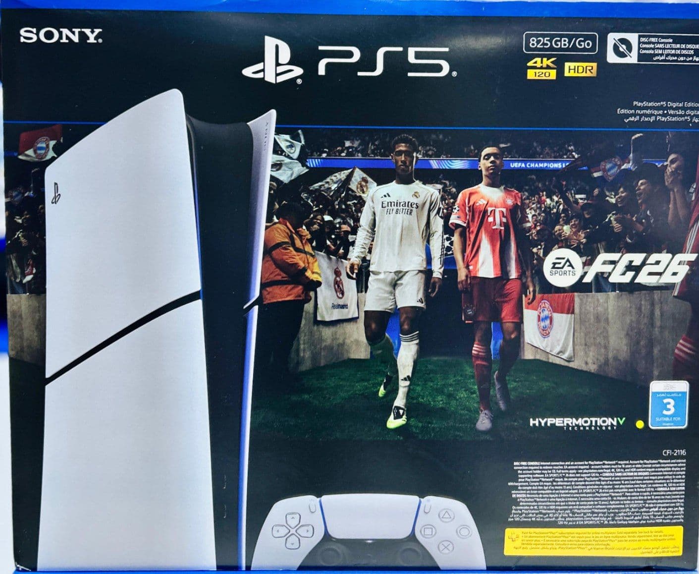 کنسول بازی 2 دسته سونی فابریک کارخانه (اکبند باندل-کپی خور -ورژن 12)2116 PS5 Slim Digital /اروپا/Sony PlayStation 5 Slim Digital(825GB ) — تصویر ۴