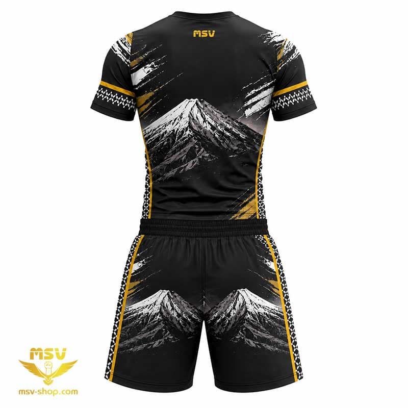 ست لباس ورزشی رزمی دماوند و برج میلاد پارچه فلامنت لاکرا و آیرو حرفهای MSV UFC — تصویر ۳