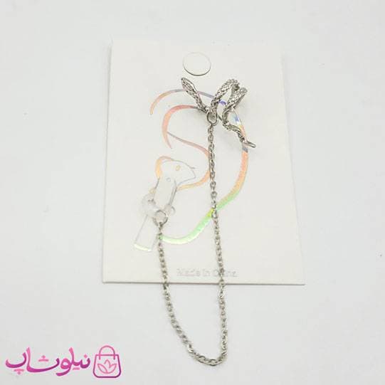 گوشواره ایرپاد مدل مار نقره ای — تصویر ۳