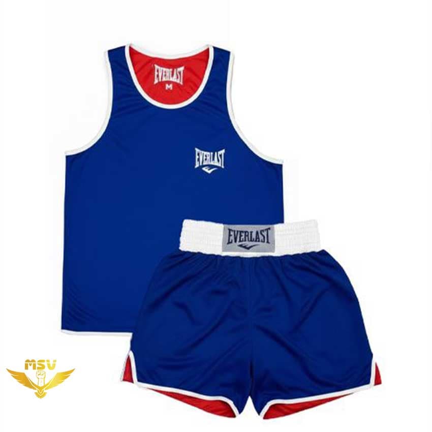 ست رکابی شلوارک بوکس دو رو قرمز آبی اورلست EVERLAST