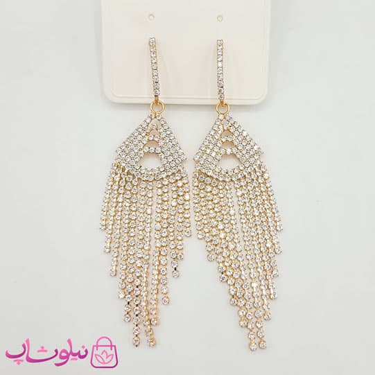 گوشواره آویز زنانه ژوپینگ مجلسی کد 3911