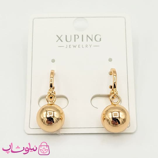 گوشواره آویز ژوپینگ مدل توپی آینه ای کد 691