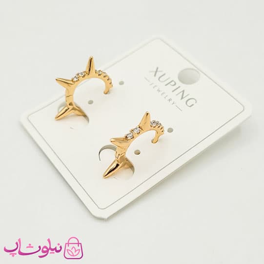 گوشواره حلقه ای ژوپینگ اسپایک دار کد 691