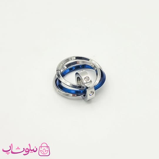 پلاک گردنبند اسپرت طرح چهار حلقه کد 591 — تصویر ۳
