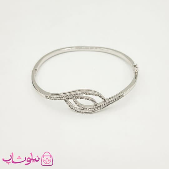 تکپوش زنانه ژوپینگ نگیندار نقره ای سایز 2 کد 3691 — تصویر ۳