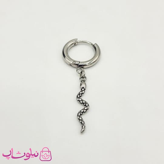 پیرسینگ گوش استیل مدل مار (تک گوش)