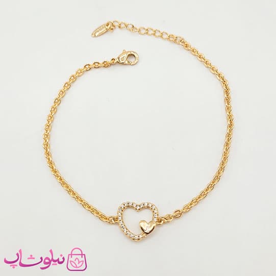 دستبند دخترانه ظریف ژوپینگ با طرح قلب کد 799