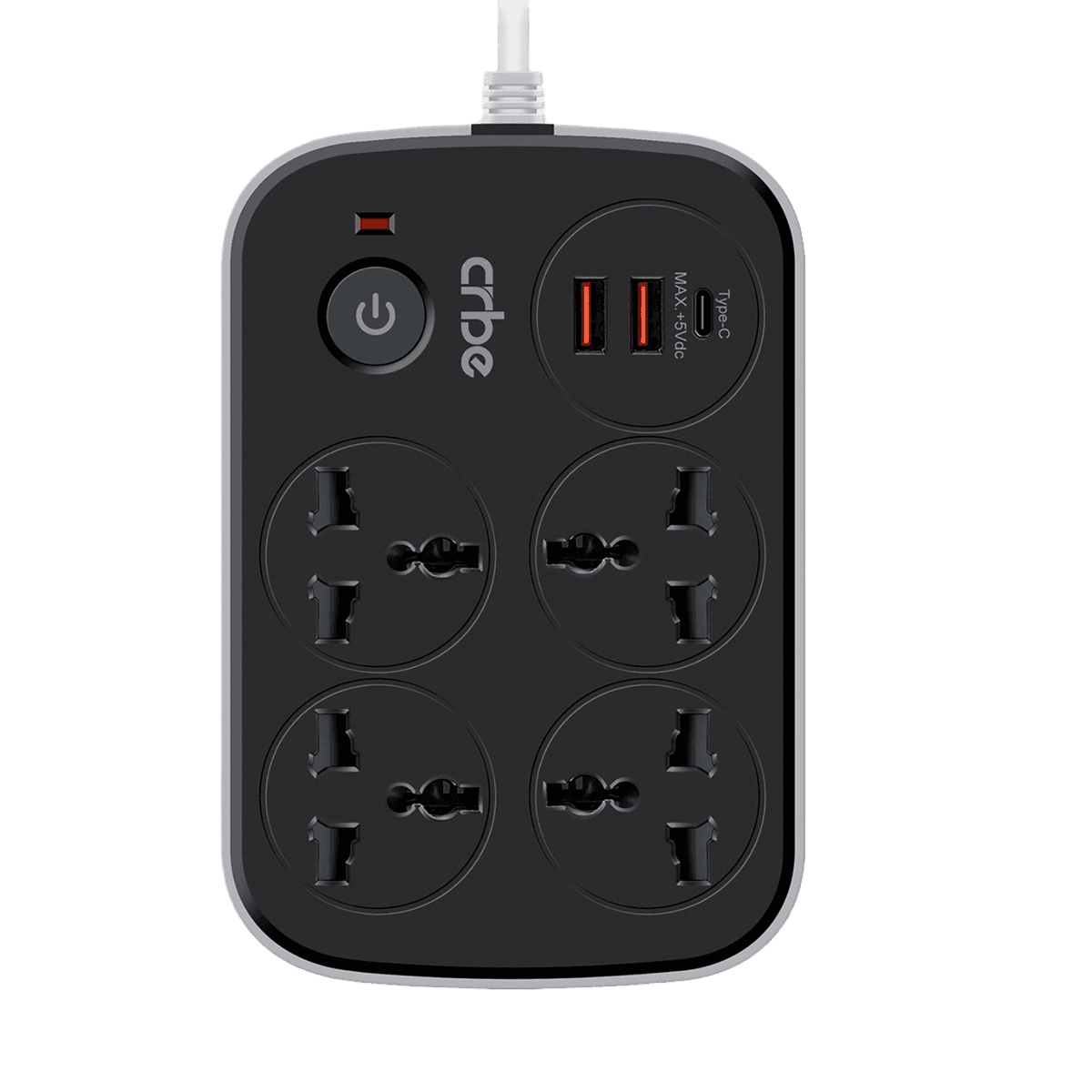 چندراهی برق کربی مدل Crbe S 103 با شارژ سریع پورت USB و PD