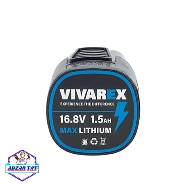 باتری دریل شارژی ویوارکس Vivarex 16/8 ولت 1/5 آمپر vr1615 — تصویر ۳