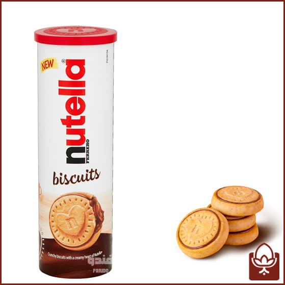 بیسکوییت کرمدار فندقی نوتلا ۱۲ عددی مدل لوله ای | Nutella Biscuits 12pcs — تصویر ۲