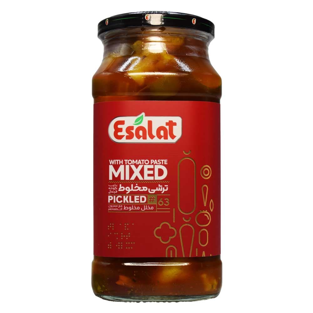 ترشی مخلوط در رب گوجه فرنگی اصالت ESALAT وزن 570 گرم