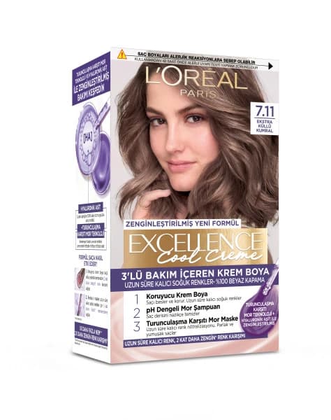 کیت رنگ موی لورآل شماره 7.11 سری Excellence – نسل جدید