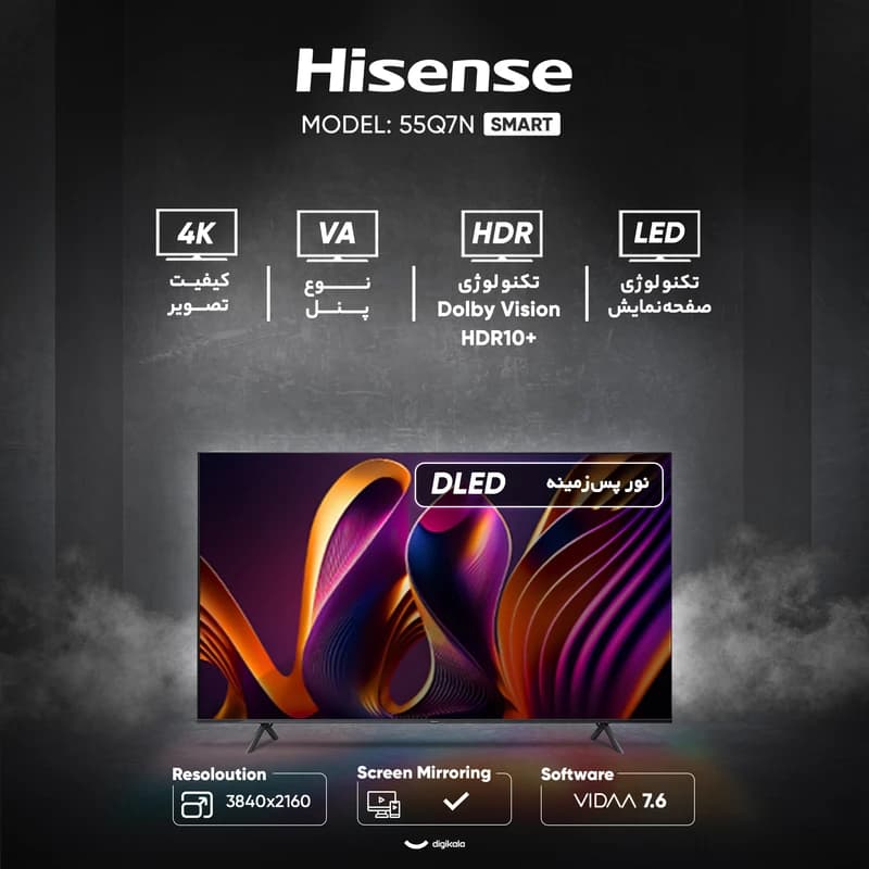 تلویزیون 55 اینچ QLED هایسنس مدل 55Q7 — تصویر ۷