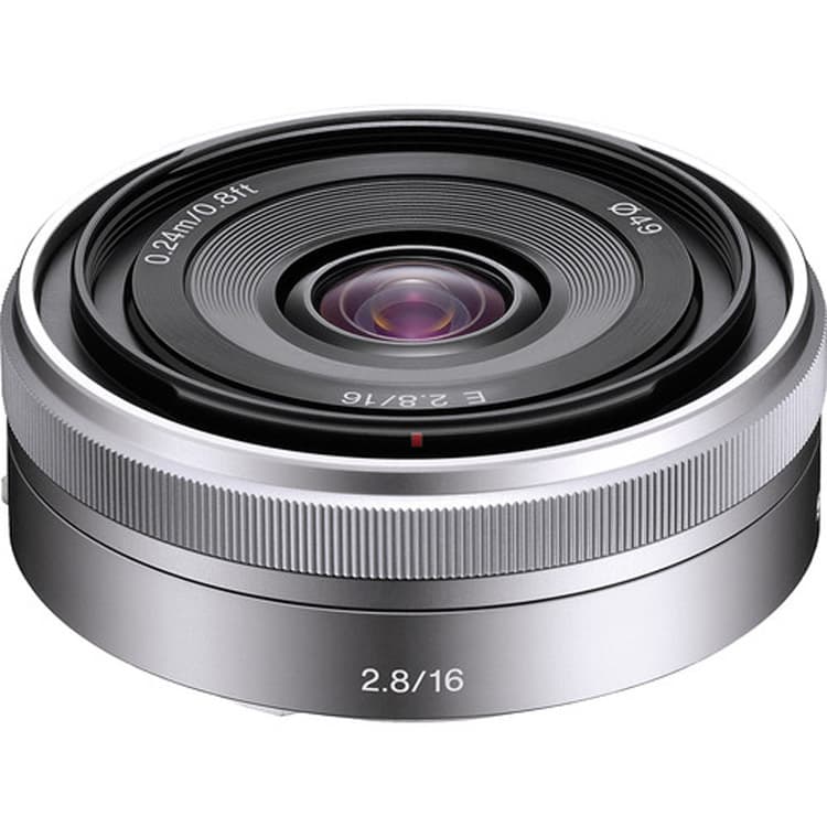 لنز سونی Sony E 16mm f/2.8 Lens Silver no box