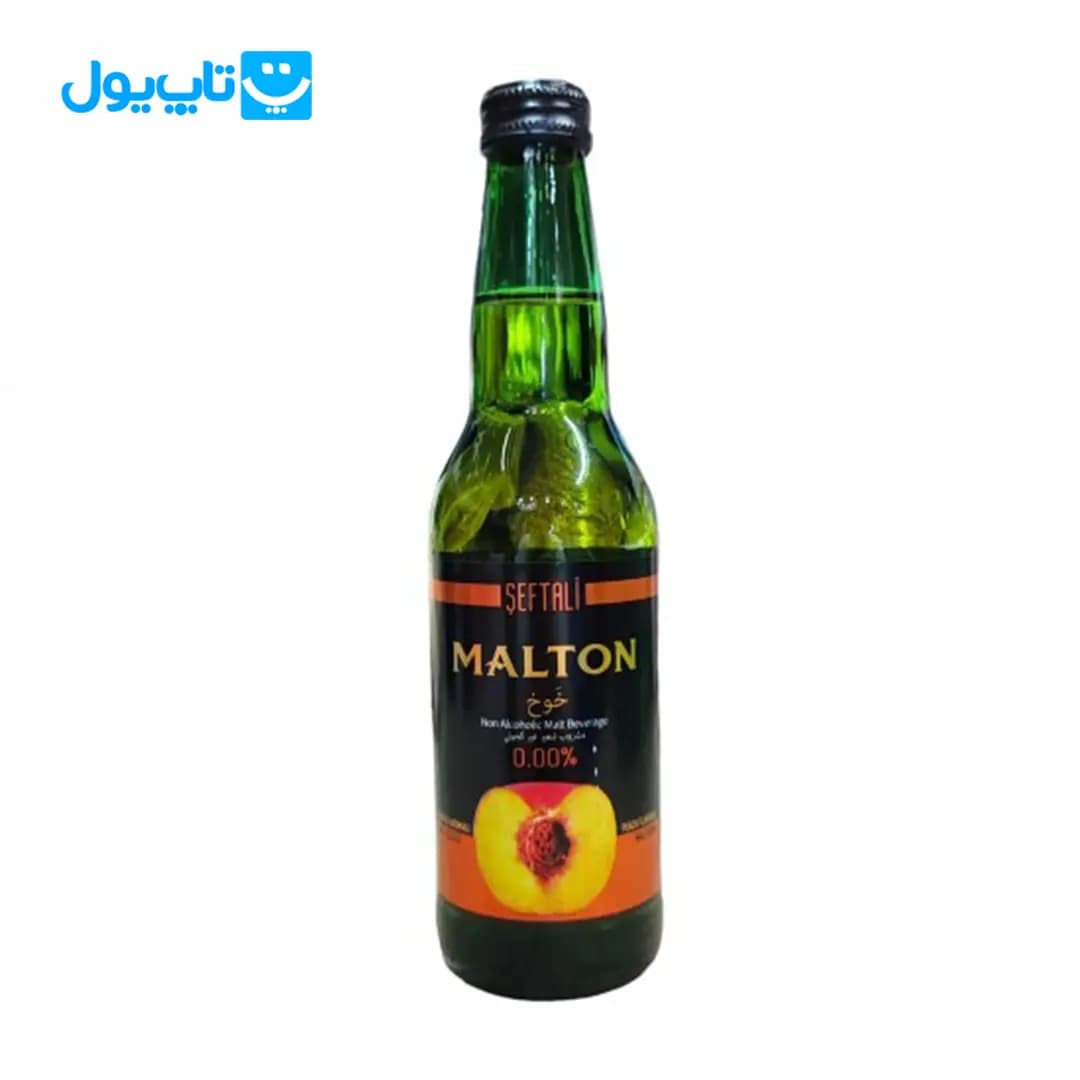 ماءالشعیر مالتون Malton با طعم هلو حجم 330 میلی لیتر