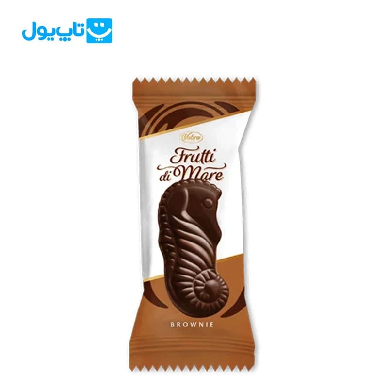 شکلات وبرو Vobro طرح frutti di mare مدل اسب دریایی طعم گیلاس و کاکائو، براونی و برولی — تصویر ۶