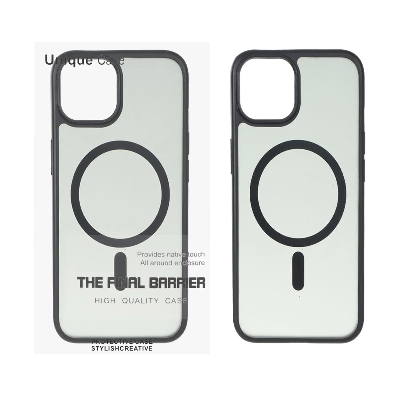 قاب Unique Case مات دودی MagSafe مدل Apple iPhone 13 / iPhone 14 – مشکی (پک دار) — تصویر ۳
