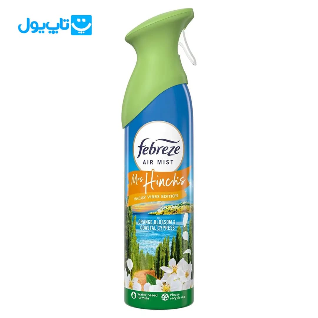 اسپری خوشبو کننده هوا فبرز Febreze رایحه شکوفه پرتقال و سرو ساحلی حجم 185 میلی لیتر
