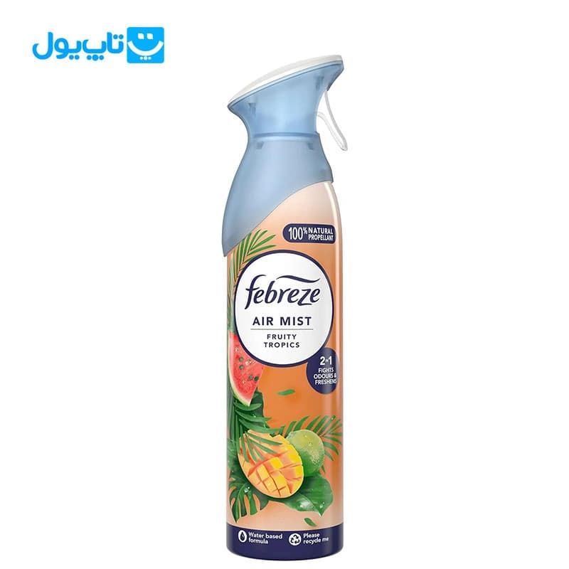 اسپری خوشبو کننده‌ هوا فبرز febreze رایحه‌ میوه استوایی حجم 185 میلی لیتر