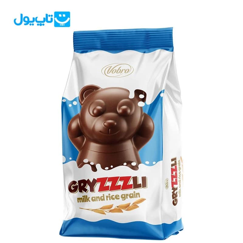 شکلات شیری وبرو Vobro طرح گریزلی Gryzzzli مدل خرس عروسکی — تصویر ۵