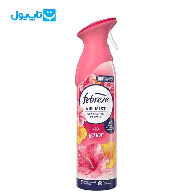 اسپری خوشبو کننده‌ هوا فبرز febreze رایحه‌ شکوفه درخشان حجم 185 میلی لیتر