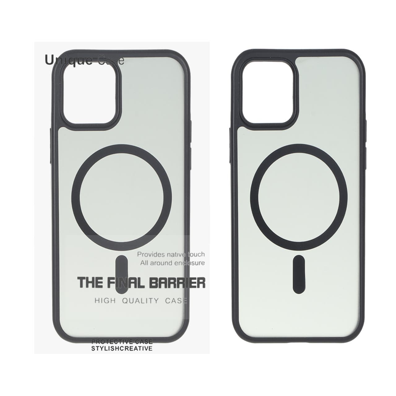 قاب Unique Case مات دودی MagSafe مدل Apple iPhone 12 Pro / iPhone 12 – مشکی (پک دار)