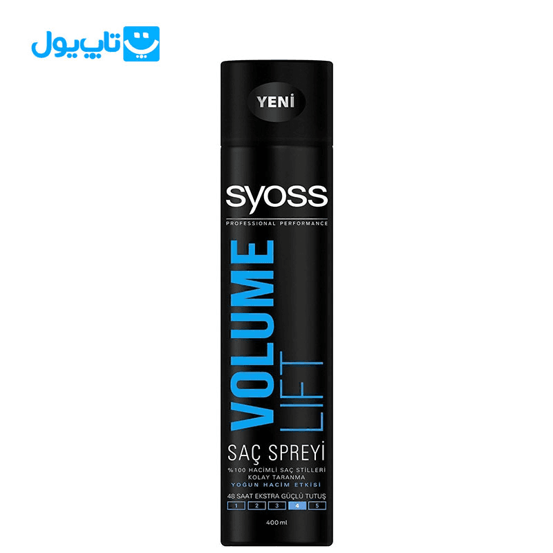 اسپری تافت حالت دهنده مو سایوس syoss مدل Volume Lift حجم 400 میلی لیتر