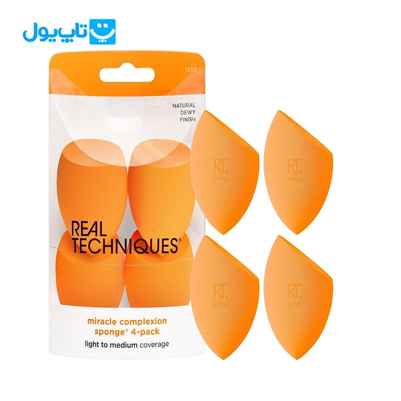 اسفنج آرایشی ریل تکنیک real techniques مدل miracle complexion بسته 4 عددی