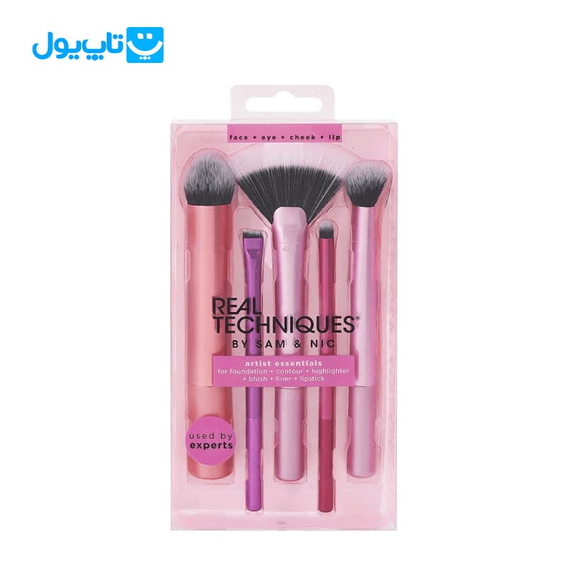 ست براش ریل تکنیک Real techniques مدل artist essentials بسته 5 عددی