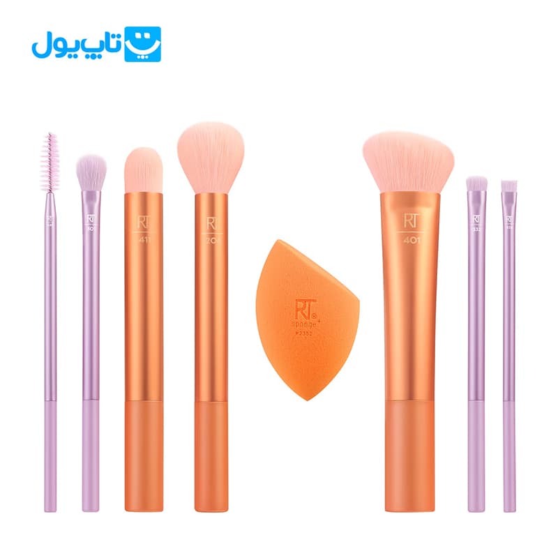 ست براش ریل تکنیک Real techniques مدل level up همراه با پد بسته 8 عددی — تصویر ۳