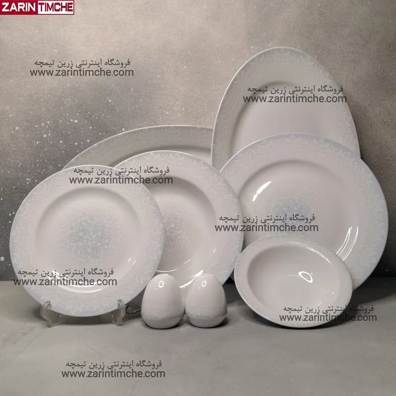 سرویس شش نفره غذاخوری 28 پارچه چینی زرین مدل سابرینا