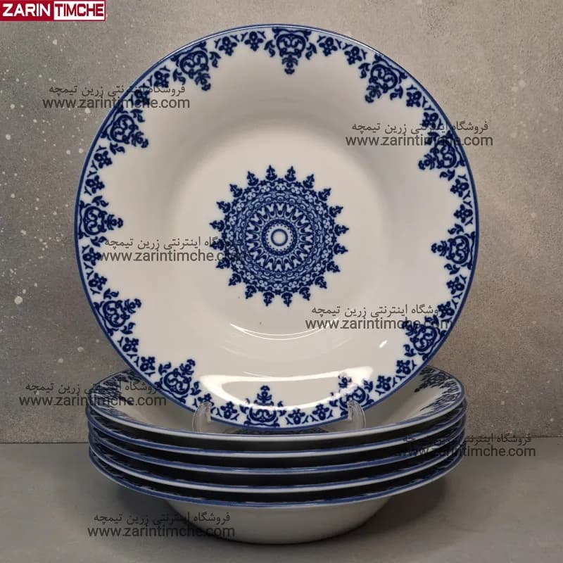 بشقاب خورشت خوری چینی زرین مدل سمرقند