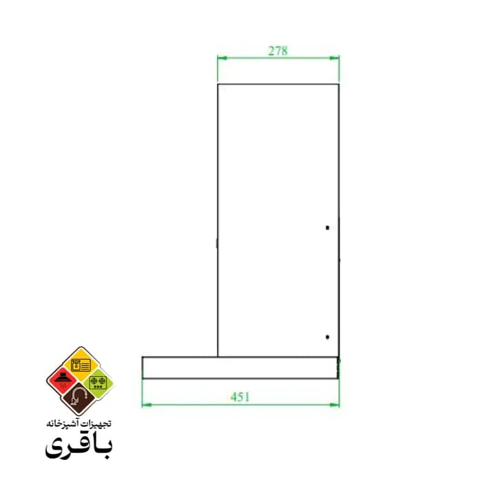 هود شومینه ای کن مدل 1430 استیل — تصویر ۳