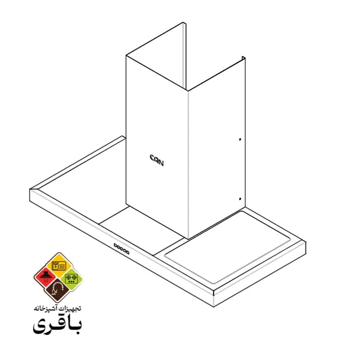 هود شومینه ای کن مدل 1420 استیل — تصویر ۳