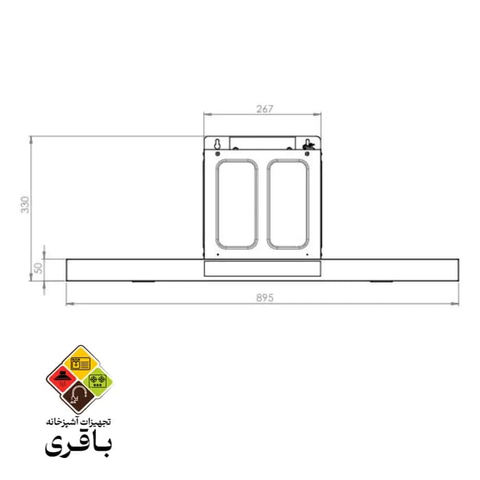 هود مخفی کن مدل ۱۴۵۰ استیل 60 — تصویر ۷