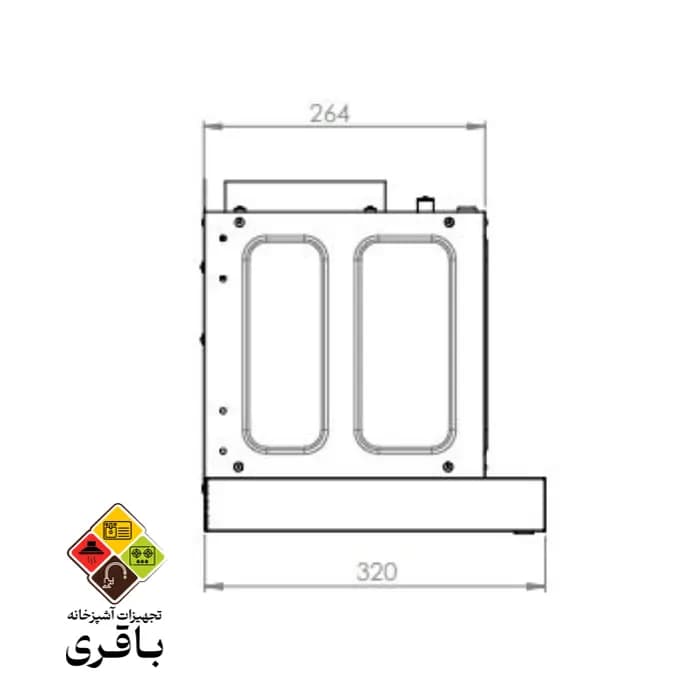 هود مخفی کن مدل ۱۴۵۰ مشکی 60 — تصویر ۸