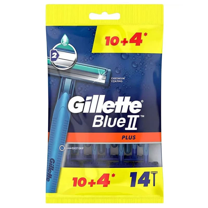خود تراش ژیلت مدل Blue 2 Plus بسته 14 عددی