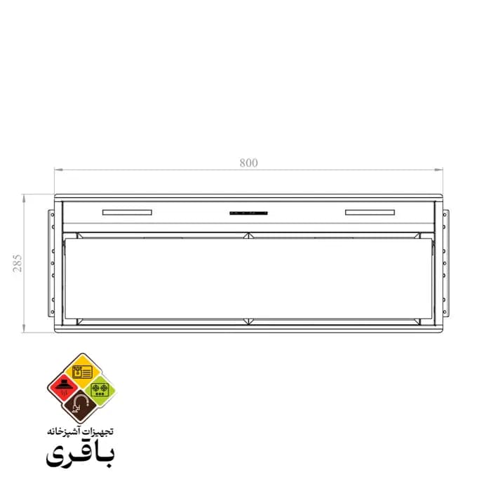 هود مخفی کن مدل آرتیما ۷ مشکی — تصویر ۳