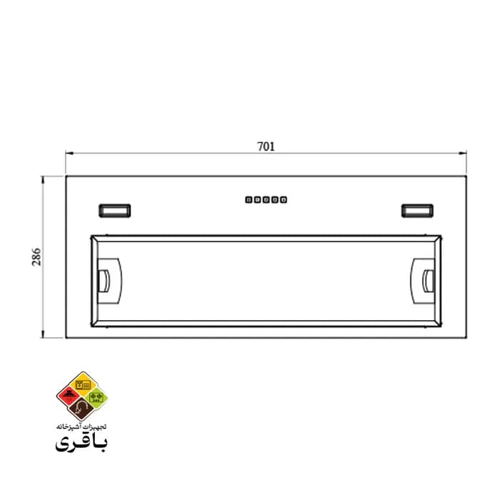 هود مخفی کن مدل آرتیما 1 استیل — تصویر ۳
