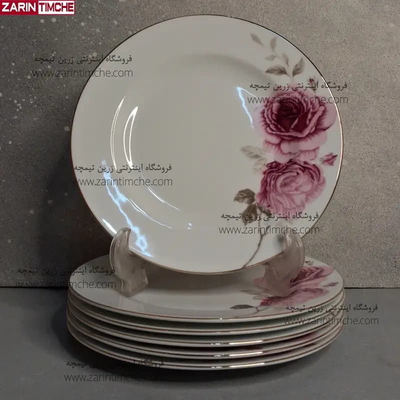 پیش دستی میوه خوری چینی زرین مدل رزفلاور — تصویر ۵