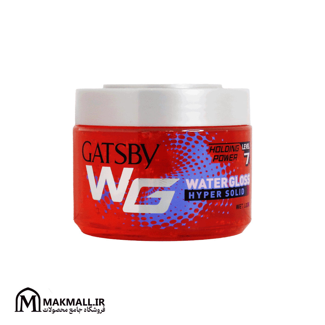ژل موی گتسبی واتر گلاس هایپر سالید مدل ۷ فوقالعاده قوی ۳۰۰ گرم | Gatsby Water Gloss Hyper Solid Hair Gel Level 7 Extra Strong Hold 300g — تصویر ۳