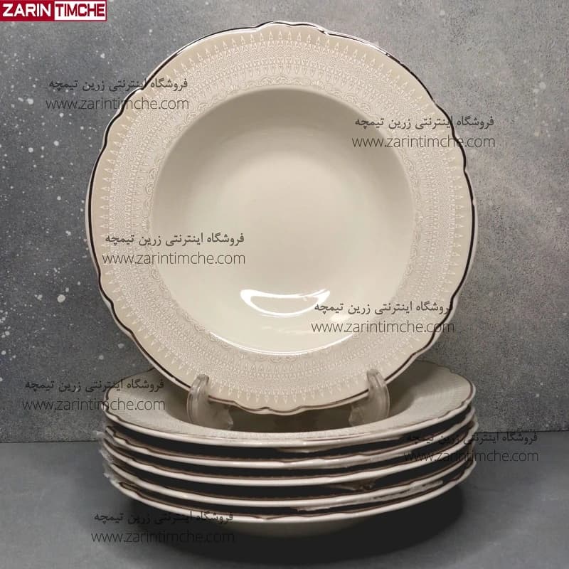 بشقاب خورشت خوری نیوبن چاینا برند اودیسه کالکشن ماربلا کد 8027 — تصویر ۳